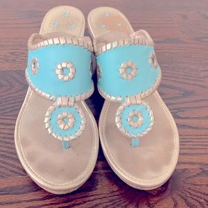 Jack Rogers Blue Mid Wedge
